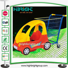 Child Plastic Supermarket Trolley with Toy Car